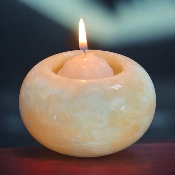 Vintage Mid Century Modern Retro Hurricane Onyx Candle Holder Luminaries - Picture 2 of 8